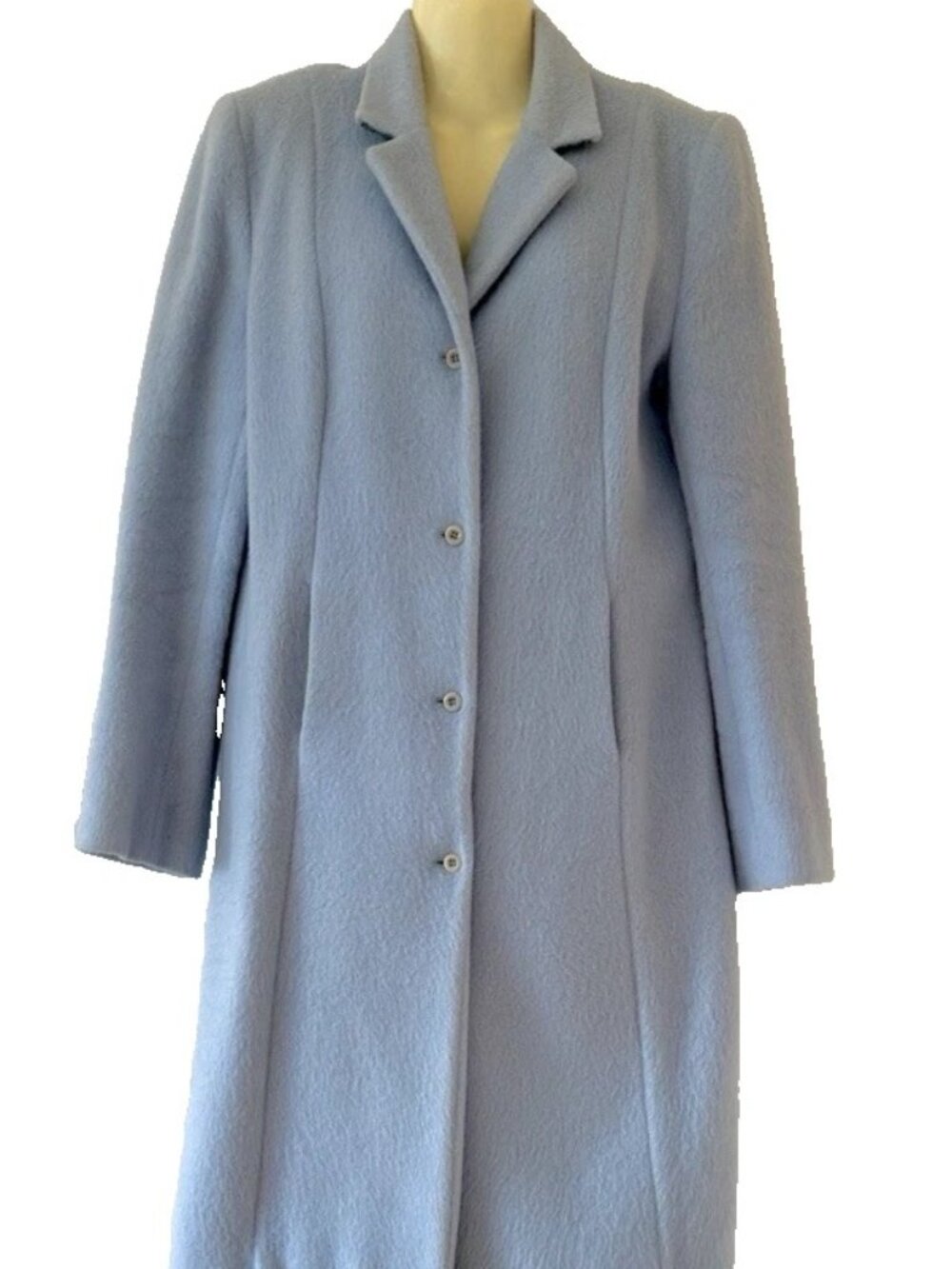 The Limited Coat Blue Wool Mohair Vintage Size M